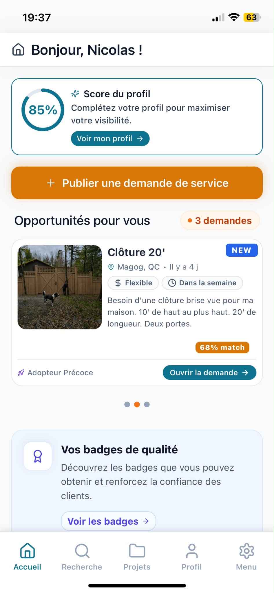 Opportunités ciblées